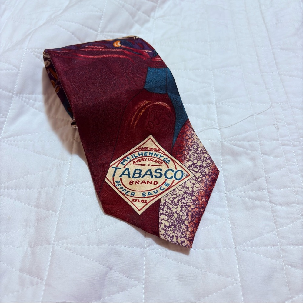 Tabasco Licensed Collectible Silk Tie — 100% Silk, Made in USA